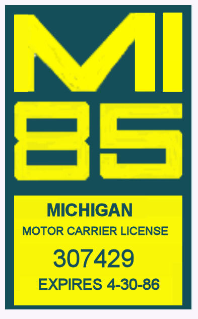 (image for) 1985 Michigan Registration Inspection Sticker